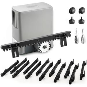 CO-Z 1400lb Rack Driven Sliding Gate Opener with Alarm System, 280W Automatic Gate Opener with Remote Controls, Electric Gate Motor for Gates up to 40ft, Complete Rack Gate Operator Kit for Driveways
