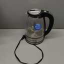 Hamilton Beach 1.7L Electric Tea Kettle, Water Boiler & Heater, LED Indicator, Built-In Mesh Filter, Auto-Shutoff & Boil-Dry Protection, Cordless Serving, Variable Temp, Clear Glass (40941R) (1.8 Quarts)