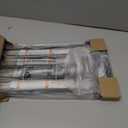 Malier Indoor Dog Gate with Door, 26-41" Extra Wide Full Metal Pet Gate Short Dog Gate for Stairs, Pressure Mount 10'' Tall Small Puppy Low Gate Easy Step Over for Doorways (Black)