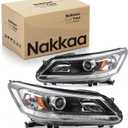 Nakkaa Halogen Headlight Compatible with Accord 2013-2015 Sedan W/O DRL W/O Bulb Left Right Headlamp Driver & Passenger Side 33150T2AA11 33150T2AA21 HO2502156 33100T2AA11 33100T2AA21 HO2503156