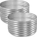 Land Guard 442ft Galvanized Raised Garden Bed Kit 2Pcs, Planter Raised Garden Beds Outdoor, Round Clearance Raised Garden Beds for Gardening Vegetables (Silver)