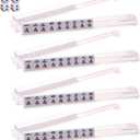 Mahjong Racks with Pushers  Set of 4 Clear Acrylic Racks & Pushers with 4 Dice, Durable All-in-One Mahjong Tile Holders for American & Chinese Mahjong, Portable & Easy to Use