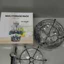 360 Rotating Coffee Mug Holder - Metal 3 Tier Mug Tree Rack Cup Holder for Countertop with 10 Hooks, Coffee Pods Holder for Bar Organizer Kitchen Counter - Black