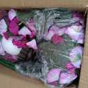 Artificial Fake Hanging Flowers Basket for Outdoor Indoor Decoration,UV Resistant Faux Silk Light Fuchsia and Fuchsia Morning Glory Flowers Plants Realistic Hanging Planter for Outside Home Porch Yard