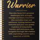 Warrior Definition Gold Foil Hardcover 160 Pages Blank Spiral Notebook, Recovery Cancer Survivor Gifts, Warrior Gifts for Women Men, Motivational Gifts for Coworker, Cheer Up Gifts for Employee