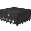 Zettum Patio Furniture Cover Square - 600D Outdoor Table Cover Waterproof & Heavy Duty, 86 Inch Large Lawn Furniture Set Covers for Outside Dining Table and Chairs Seating Combo - 86 x 86 x 28 Inch