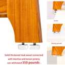 NNN 30" Commercial Teak Shower Bench - 8 Non-Slip Leveling Feet & 350 lbs Capacity | Rock-Solid Stability for Seniors & Spa Safety | Waterproof Design for Saunas/Outdoor Pools (Patented)