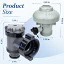 Pool Plunger Valve 12355 Large Inlet Air Nozzle Fits for Intex Above-Ground Pool Parts Replacement, On/Off Plunger Valve with Strainer also Compatible Frame Set & Ultra Frame Pool