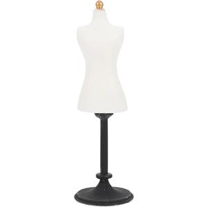 White 1/24 Miniature Dress Form Mannequin Dollhouse Decoration Accessories, DIY Doll House Kit, Pack of 2