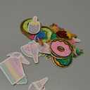 WILLBOND 28 Pcs Dessert and Fruit Chenille Patches, Self Adhesive Cute Ice Cream Candy Stickers for Crafts, Notebook Decorations, Party Setups, Stationery DIY, Baking-Themed Parties Women Gifts