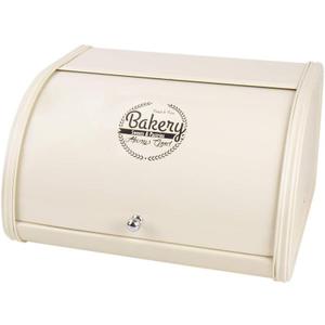 X458 Metal Bread Box for Kitchen Countertop - Stainless Steel Bread Box for Kitchen - Bread Storage Container - Airtight Holder for Homemade Bread, Cream Color