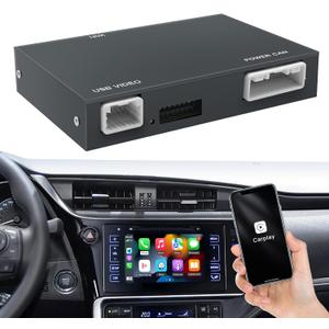 CARabc Wireless Carplay Android Auto Adapter for Toyota with Entune2.0 2014-2019, Fits for Tundra/Highlander/RAV4/Tacoma/Camry/Corolla/Avalon/Prius/CH-R/Sienna