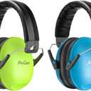 ProCase Noise Cancelling Headphones for Kids Toddler, SNR 27dB Noise Reduction Ear Muffs, Hearing Protection for Monster Jam, Concerts, Fireworks, Shooting, Air Show-2 Pack, Blue & Green