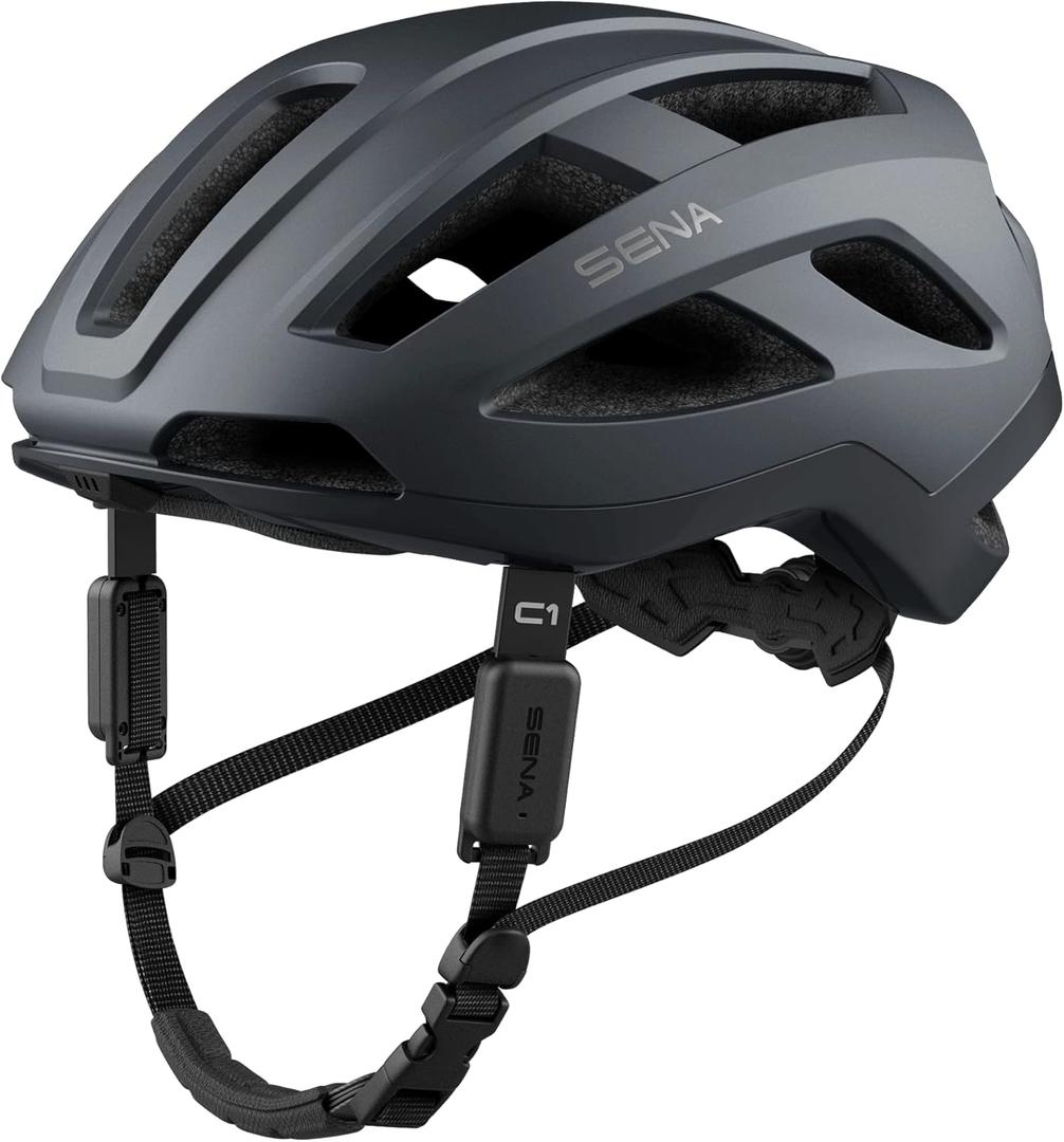 Sena C1 Smart Cycling Helmet (Medium, Matte Gray)