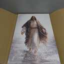 Framed Jesus Wall Art Decor Walking In The Water Canvas Christian Religious Jesus Canvas Wall Decoration Bible Picture Poster Printing Living Room Painting Bedroom Church Ready To Hang