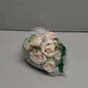 CYANLUX Wedding Bouquets for Bride Bridesmaid Bouquet Champagne White Artificial Roses Flowers for Wedding Valentine's Day Church Home Decoration (Champagne)