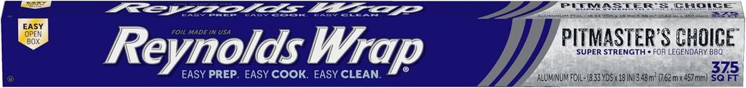 Reynolds Wrap Pitmaster's Choice Extra Thick Foil for Grilling, 18 Inch Grill Foil, Withstands High Heat, Extra Wide, 37.5 Total Sq. Ft.