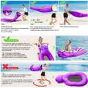 SEGOAL Pool Floats Inflatable Floating Lounger Chair Water Hammock Raft Swimming Ring Pool Float, Lightweight Single Layer Nylon Fabric No Pump Required