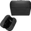 Travel Makeup Organizer Bag with Fold-Down Design and Adjustable Dividers, 27 Pockets & 3 Brush Storage Holders, Large Capacity Cosmetic Bags Toiletry Case- Black