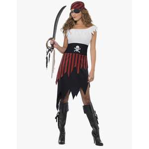 Smiffy's Women's Pirate Wench Costume with Dress and Headpiece, XL