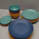 Homienly Dinner Plates Set Alternative for Plastic Plates Microwave and Dishwasher Safe Bowls,Soup Bowl Sets Wheat Straw Dinnerware Set 32 PCS