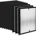 9-Pack HOHONI Replacement Filters Compatible 3000 Air Purifi-er, 3000,3000M, 3000Pro Air Purifi-er,1 air filter, 2 Activated Carbn and 6 Extra Carbn Pre-Filters