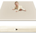 Padded Baby Play Mat Soft Vegan Leather with Thicken Foam Mat Easy Wipe-Clean Cushioned & 2 Sides Waterproof Baby Tummy Time Playmat Fits 50" x50" Playpens