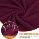 VANSOFY Oversized Recliner Chair Cover, 4-Pieces Stretch Recliner Covers for Recliner Chair Soft Reclining Chair Slipcover Jacquard Pattern Furniture Protector for Dogs Cats Burgundy, 1 Seater--x Large