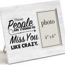 2 x Zauly Coworker Leaving Gift Wooden Picture Frame, These People Are Going to Miss You Wood Photo Frame Gifts Idea for Retirement Going Away, Tabletop & Wall Mounting, 4x6 Photo