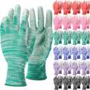 Cutecrop Breathable Gardening Gloves Bulk for Women and Men 8.9 Inch Multi-purpose Garden Gloves for Weeding Pruning 24