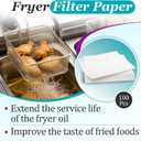 100 Pcs Fryer Filter Paper Envelope Style Compatible with Henny Penny 12102, Commercial Deep Fryer Oil Filtration with a Filter Hole for Restaurants, Food Dining Cars and Hotels