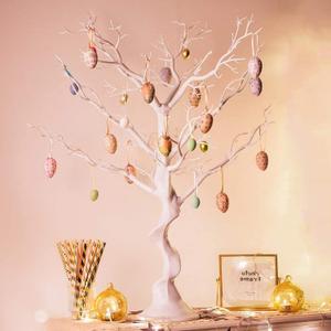 Tree Centerpieces for Weddings White 23in  Decorative Ornament Display Tree for Tables, Tree Branches for Decoration, Artificial Manzanita Tree Centerpiece for Christmas Birthday Party Decor
