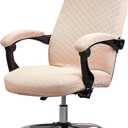 Melaluxe Office Chair Cover with Armrest Covers， Universal Stretch Desk Chair Cover, Computer Chair Slipcovers (Size: L)