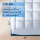Niagara Cooling Twin Mattress Topper - Pillow Top Mattress Cover Quilted Fitted Cooling Topper for Back Pain Deep Pocket Fits 20 Inches (39x75 Inches)