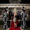 Yexiya 10 Pcs Prom Column Standup Photo Booth Decorations Set 2026 Prom Backdrop Balloon Boxes Cardboard Decoration Column with Background Banner Red Carpet for Party College(Black Silver)