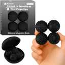 Magnetic Sensory Fidget Balls  4PC Medium Weighted Textured Silicone Stress Relief Toys for Adults & Teens with ADHD, Autism, Anxiety  Quiet Magnet Fidgets for Desk, Travel, Office & Gifts