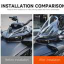 New Motorcycle Windshield Deflector Compatible with Can Am Spyder F3-S, Windscreen Acrylic Aluminum Alloy Bracket Air Deflectors Spoiler Protector for Spyder F3 F3-S