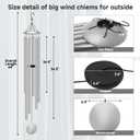 66" Extra Large Wind Chimes for Outside, 6 Thick and Bold Aluminum Tubes