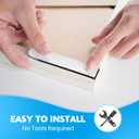 LLPT Picture Hanging Strips Detachable | 24 Pairs (48 Strips) | Medium 0.75" x 2.9" | Picture Hangers Without Nails | Removable Adhesive | for Wall Posters Photos (MB19724) | Black