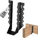 (30-Pack) Calvana 2x8 Black Steel Brackets for Wood, Joist Hangers, Rafter Brackets, Versatile Rafter Ties, for Pergola Hardware, Floors, Decks, Ceilings