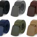 6 Pack Tactical Belt for Men, Metal Free Nylon Web Belts with Heavy Duty POM Buckle, 1.5" Work Utility Belt, 49 Inch