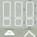 6 Frame Peel and Stick Wall Molding Kit, Wainscoting Panels kit for Walls, PreCut Wall molding 54x24 Inch, Easy Install Wall Wainscoting & Picture Frame Molding for Living Room, Bedroom, Home Decor