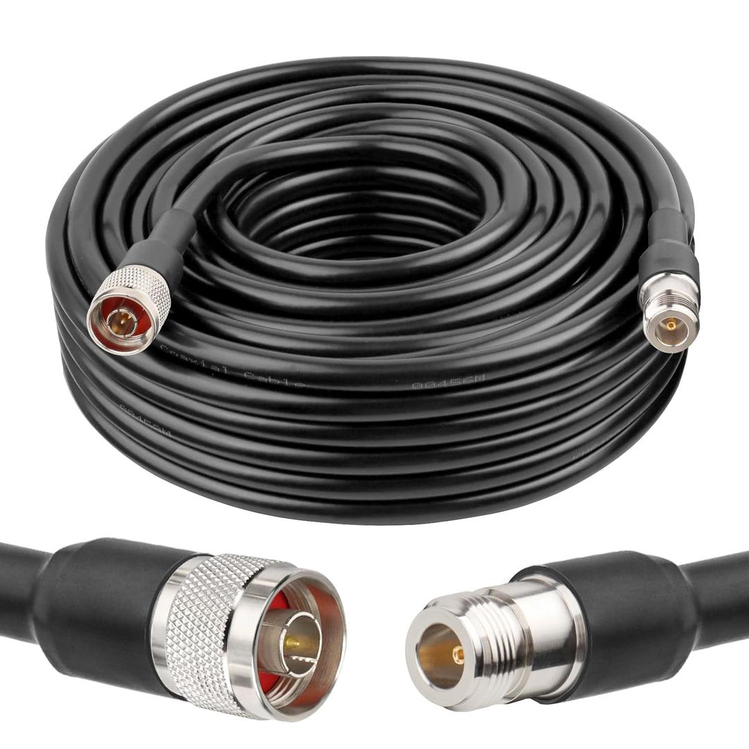 XRDS -RF KMR400 N Male to N Female Cable 50FT, 50 ohm KMR400 Low Loss Type N Female to Type N Male Extension Cable for WiFi/Ham Radio Antenna, Signal Booster, Router, Amplifier XRDS -RF KMR400 N Male to N Female Cable 50FT, 50 ohm KMR400 Low Loss Type N Female to Type N Male Extension Cable for WiFi/Ham Radio Antenna, Signal Booster, Router, Amplifier