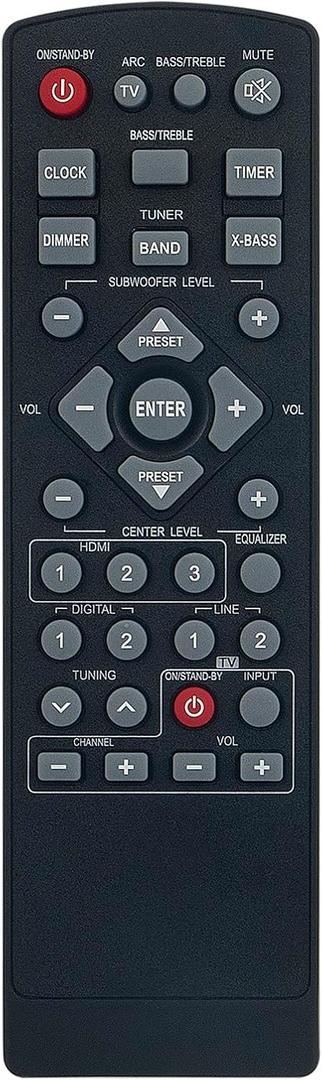 RRMCGA248AWSA PERFASCIN Replace Infrared Remote Control Fit for Sharp Soundbar RRMCGA248A HT-SB600 GA248AWSA