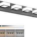 Ralbay 5 Color Temperature Black Vanity Lights for Bathroom Dimmable Acrylic Modern LED Black Bathroom Lighting Fixtures Over Mirror, 26 inch