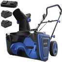 SOYUS 40V Snow Blower Cordless - 20-Inch Electric Snow Blower with Brushless Motor & Dual LED Lights, Efficient Snow Shovel for Driveways and Sidewalks (2 x 4.0Ah Batteries & Dual Charger Included)