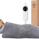 Large Heating Pad,20"x40" Extra Large Heating Pad for Back Pain Relief Electric Heating for Period Cramps Neck Shoulder Knee Pain Relief Moist/Dry Heat Auto Shut Off 10 Heat Setting Machine Washable