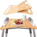 Walker Tray for Folding Walker, Tray for Walker for Seniors Detachable with Cup Holder, Foldable Walker Accessories for Elderly,Tray Table Fits Most Standard Walkers