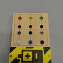 Asweets Montessori Busy Board for Toddler with Music, Soft Silicone Botton, Wooden Busy Board with LED Light Switches,Sensory Autism Toys Baby Travel Toys,Boys Girls Gifts for Birthday Christmas