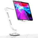 suptek Aluminum Tablet Desk Mount Stand 360 Flexible Cell Phone Holder for iPad, iPhone, Samsung, Asus and More 4.7-11 inch Devices, Good for Bed, Kitchen, Office (YF208BW) (White)